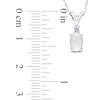 Thumbnail Image 2 of Previously Owned - Oval Opal and Diamond Accent Pendant in 10K White Gold - 17"