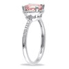 Thumbnail Image 2 of Previously Owned - 7.0mm Morganite and Diamond Accent Frame Engagement Ring in 10K White Gold
