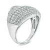Thumbnail Image 2 of Previously Owned - 1 CT. T.W. Diamond Multi-Row Wave Ring in 10K White Gold