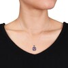 Thumbnail Image 2 of Previously Owned - Cushion-Cut Amethyst and Diamond Accent Pendant in Sterling Silver with Black Rhodium