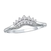 Thumbnail Image 1 of Previously Owned - 1/8 CT. T.W. Diamond Double Row Contour Tiara Anniversary Band in 10K White Gold