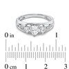 Thumbnail Image 3 of Previously Owned - Heart-Shaped White Topaz and Diamond Accent Three Stone Promise Ring in 10K White Gold