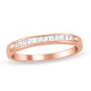 Thumbnail Image 1 of Previously Owned - 1/4 CT. T.W. Princess-Cut Diamond Wedding Band in 14K Rose Gold