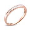 Thumbnail Image 2 of Previously Owned - 1/4 CT. T.W. Princess-Cut Diamond Wedding Band in 14K Rose Gold