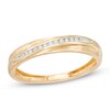 Thumbnail Image 1 of Previously Owned - 1/20 CT. T.W. Diamond Slant Wedding Band in 10K Gold