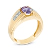Thumbnail Image 2 of Previously Owned - Men's Oval Alexandrite and Diamond Accent Ring in 10K Gold
