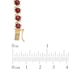 Thumbnail Image 2 of Previously Owned - 4.0mm Garnet Cascading Tennis Necklace in Sterling Silver with 18K Gold Plate