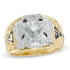 Thumbnail Image 0 of Previously Owned - Men's 1/10 CT. Diamond and Enamel Scottish Rite Masonic Ring in 10K Two-Tone Gold