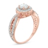 Thumbnail Image 2 of Previously Owned - 1 CT. T.W. Diamond Frame Twist Shank Engagement Ring in 14K Rose Gold
