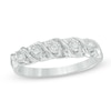 Thumbnail Image 1 of Previously Owned - 1/20 CT. T.W. Diamond Five Stone "S" Anniversary Band in Sterling Silver