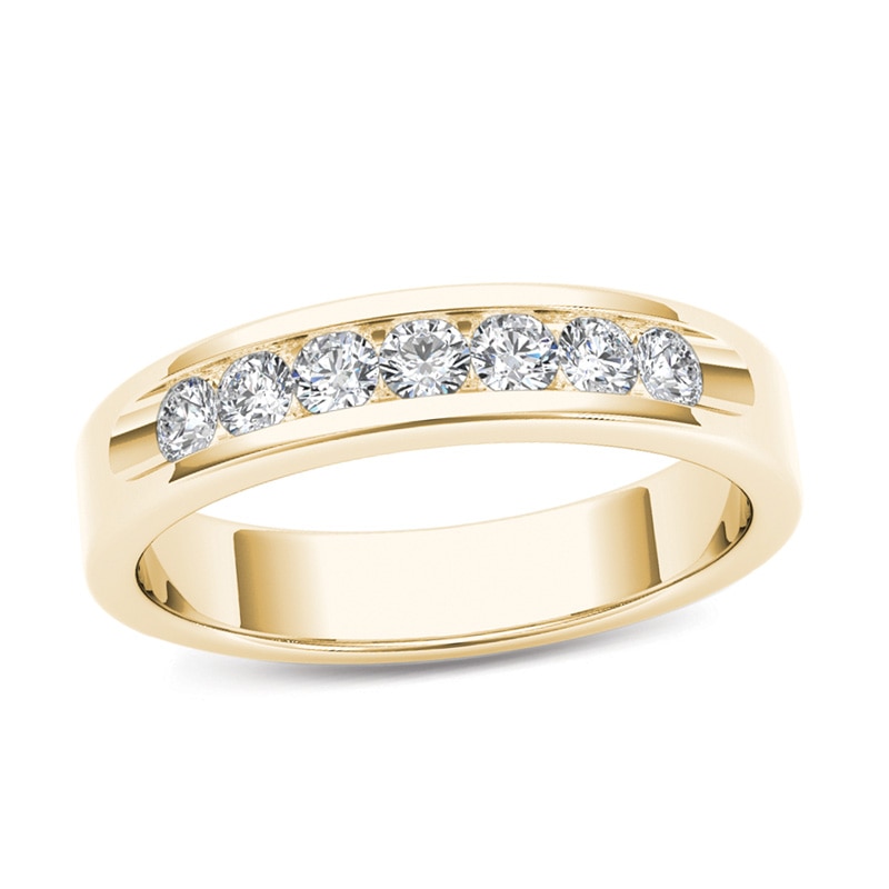 Main Image 1 of Previously Owned - 1/2 CT. T.W. Diamond Seven Stone Wedding Band in 14K Gold