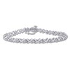 Thumbnail Image 1 of Previously Owned - 1/4 CT. T.W. Diamond "X" and "O" Bracelet in 10K White Gold