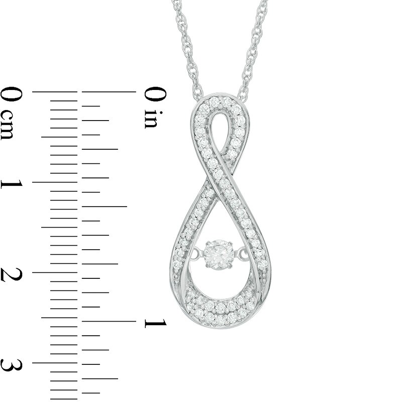Previously Owned - 1/2 CT. T.W. Diamond Infinity Pendant in 10K White Gold