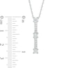 Thumbnail Image 1 of Previously Owned - 1/2 CT. T.W. Diamond Vertical Three Stone Pendant in 10K White Gold