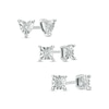 Thumbnail Image 1 of Previously Owned - Diamond Accent Three Pair Stud Earrings Set in Sterling Silver