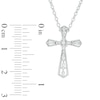 Thumbnail Image 2 of Previously Owned - Diamond Accent Vintage-Style Chevron Cross Pendant in Sterling Silver