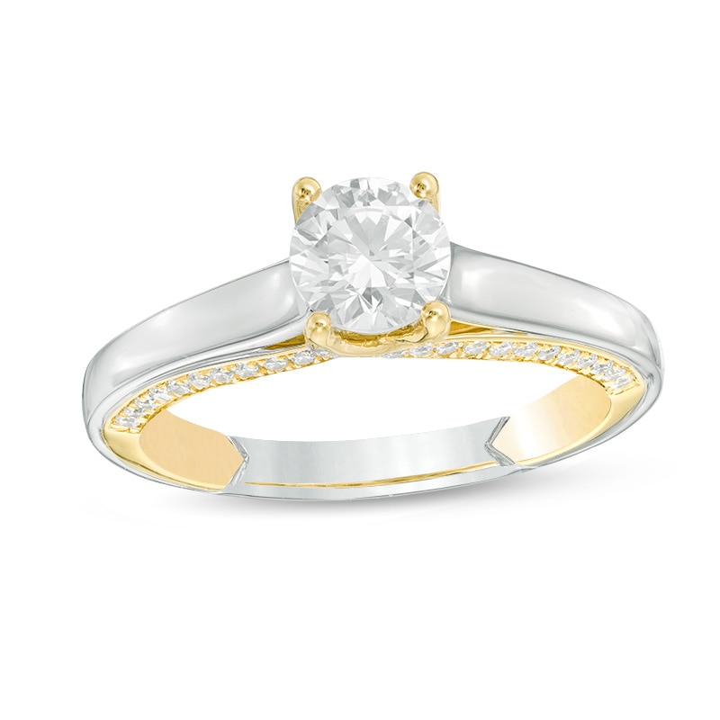 Main Image 1 of Previously Owned - 1 CT. T.W. Diamond Engagement Ring in 14K Two-Tone Gold