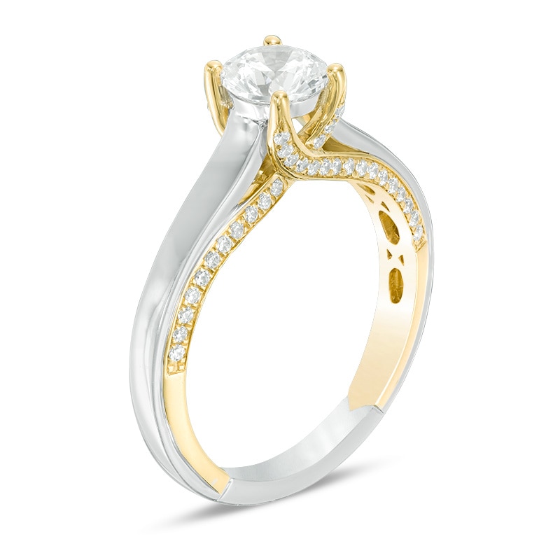 Main Image 2 of Previously Owned - 1 CT. T.W. Diamond Engagement Ring in 14K Two-Tone Gold