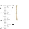 Thumbnail Image 2 of Previously Owned - 1/8 CT. T.W. Diamond Curved Bar Crawler Earrings in 10K Gold