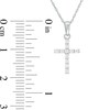 Thumbnail Image 2 of Previously Owned - 1/6 CT. T.W. Diamond Cross Pendant in 14K White Gold