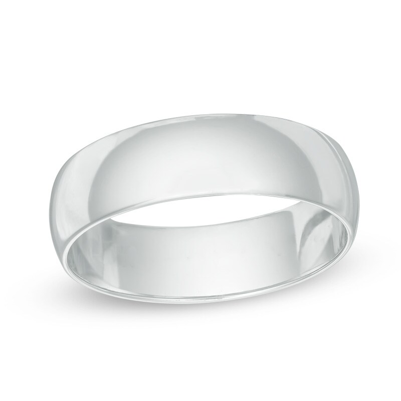 Main Image 1 of Previously Owned - 6.0mm Wedding Band in 10K White Gold