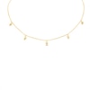 Thumbnail Image 1 of Previously Owned - Diamond-Cut Dangle Bead Station Choker Necklace in 14K Gold - 16"