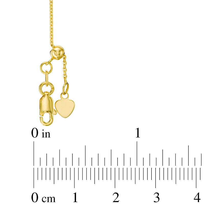 Main Image 2 of Previously Owned - Diamond-Cut Dangle Bead Station Choker Necklace in 14K Gold - 16"