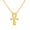 Thumbnail Image 1 of Previously Owned - Mini Ankh Cross Necklace in 14K Gold