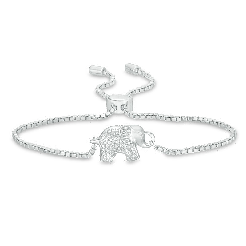 Main Image 1 of Previously Owned - Elephant Bolo Bracelet in Sterling Silver - 9.0"