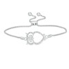 Thumbnail Image 1 of Previously Owned - 1/10 CT. T.W. Diamond Owl Bolo Bracelet in Sterling Silver - 8.0"