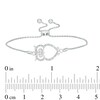 Thumbnail Image 2 of Previously Owned - 1/10 CT. T.W. Diamond Owl Bolo Bracelet in Sterling Silver - 8.0"