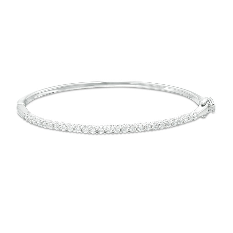 Main Image 1 of Previously Owned - 7/8 CT. T.W. Diamond Bangle in 14K White Gold