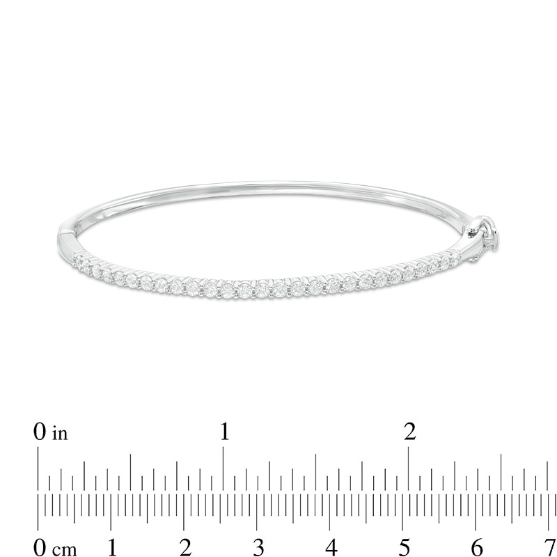 Main Image 2 of Previously Owned - 7/8 CT. T.W. Diamond Bangle in 14K White Gold