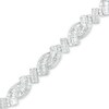 Thumbnail Image 1 of Previously Owned - 2 CT. T.W. Baguette and Round Diamond Bypass Bracelet in Sterling Silver