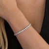 Thumbnail Image 1 of Previously Owned - 1/10 CT. T.W. Diamond "S" Tennis Bracelet in Sterling Silver - 7.25"