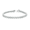 Thumbnail Image 2 of Previously Owned - 1/10 CT. T.W. Diamond "S" Tennis Bracelet in Sterling Silver - 7.25"