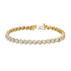 Thumbnail Image 2 of Previously Owned - 1/4 CT. T.W. Diamond "S" Tennis Bracelet in Sterling Silver with 14K Gold Plate - 7.25"