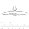 Thumbnail Image 2 of Previously Owned - 1/15 CT. T.W. Diamond Three Stone Twist Bolo Bracelet in Sterling Silver - 9.5"