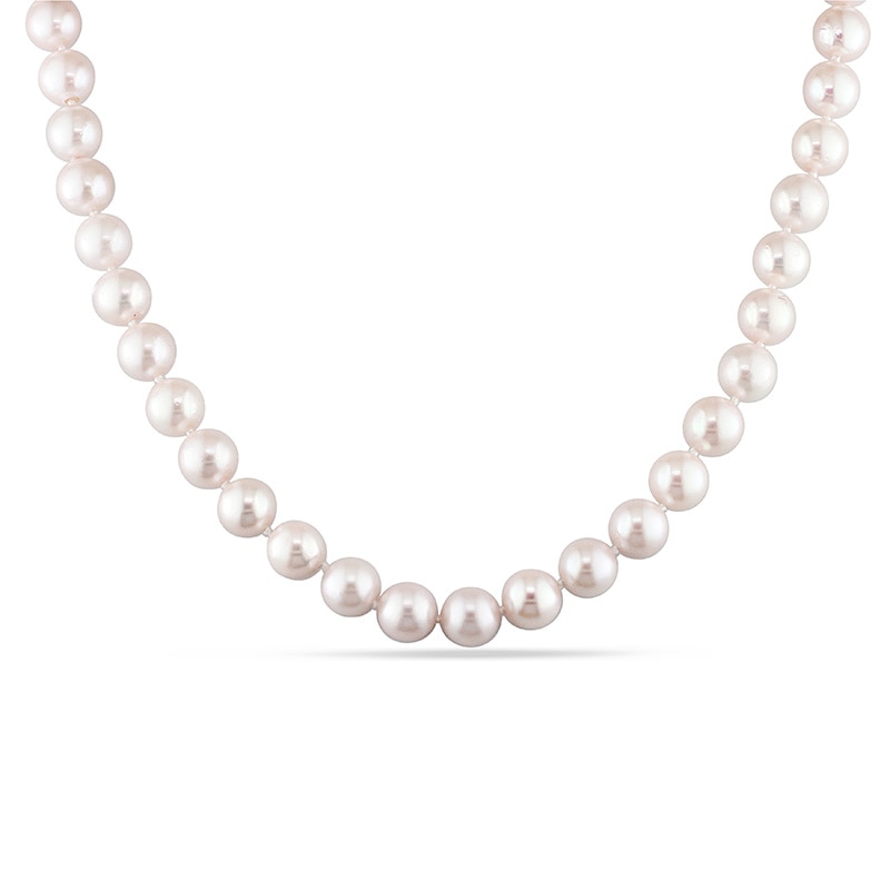 Main Image 1 of Previously Owned-8.0-8.5mm Cultured Akoya Endless Pearl Strand Necklace-36"
