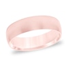 Thumbnail Image 1 of Previously Owned - Men's 6.0mm Comfort-Fit matte Wedding Band in 14K Rose Gold