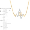 Thumbnail Image 2 of Previously Owned - 1/6 CT. T.W. Diamond Infinity Knot Heartbeat Necklace in 10K Gold - 17.1"