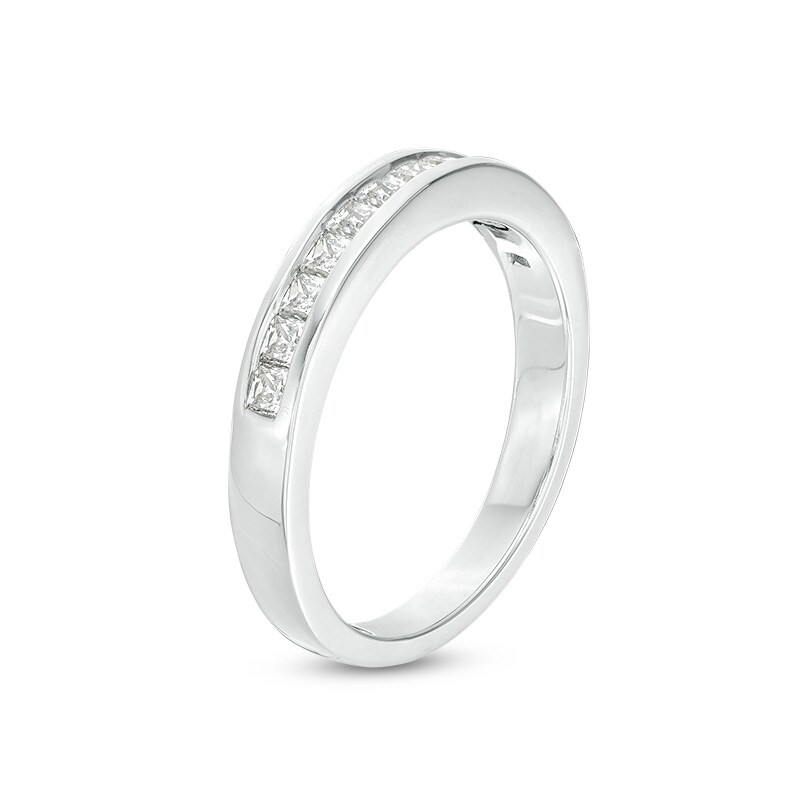 Previously Owned - 5/8 CT. T.W. Princess-Cut Diamond Wedding Band in 10K White Gold