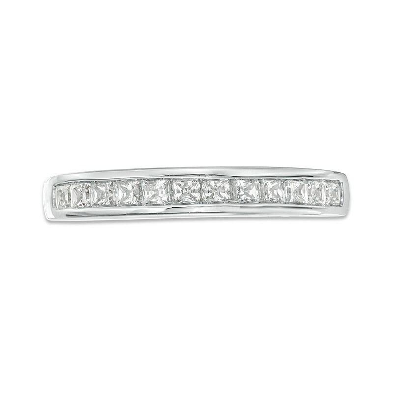 Previously Owned - 5/8 CT. T.W. Princess-Cut Diamond Wedding Band in 10K White Gold