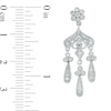 Thumbnail Image 3 of Previously Owned - 1/5 CT. T.W. Diamond Vintage-Style Chandelier Drop Earrings in Sterling Silver