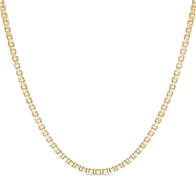 Main Image 1 of Previously Owned - 1.4mm Box Chain Necklace in 14K Gold - 20"