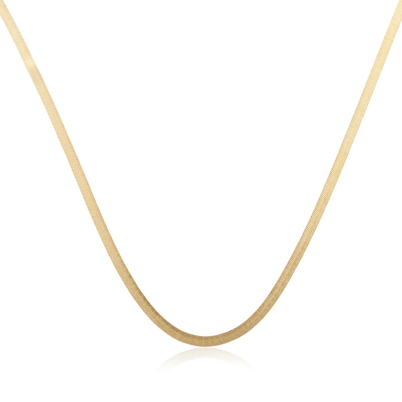 Main Image 1 of Previously Owned - Men's 2.6mm Herringbone Chain Necklace in 14K Gold - 24"