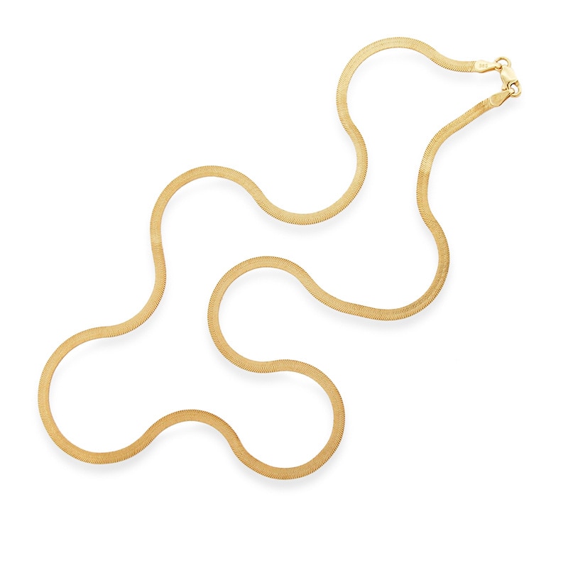 Previously Owned - Men's 2.6mm Herringbone Chain Necklace in 14K Gold - 24"