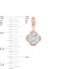 Thumbnail Image 3 of Previously Owned - 1/4 CT. T.W. Diamond Bypass Flower Ring and Earrings Set in Sterling Silver with 10K Rose Gold Plate