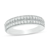 Thumbnail Image 1 of Previously Owned - 3/8 CT. T.W. Diamond Double Row Vintage-Style Band in 10K White Gold