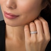 Thumbnail Image 2 of Previously Owned - 3/8 CT. T.W. Diamond Double Row Vintage-Style Band in 10K White Gold
